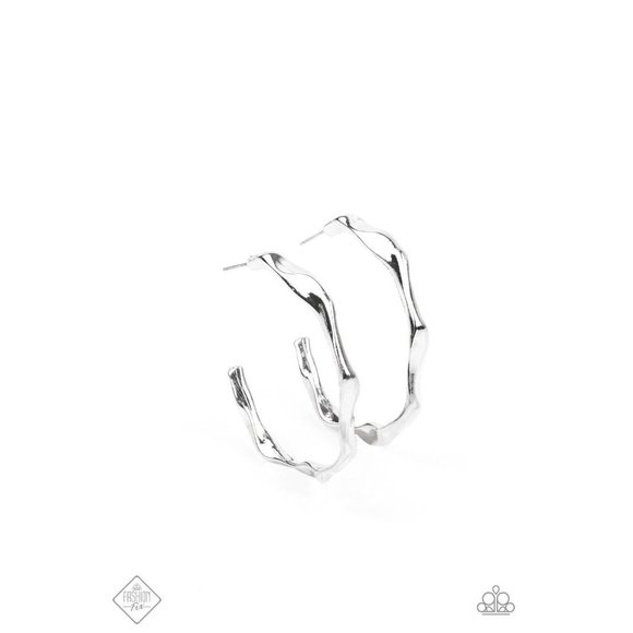 E151 ❤️ Coveted Curves - Silver Earrings Fashion Fix Sunse - Picture 2 of 2